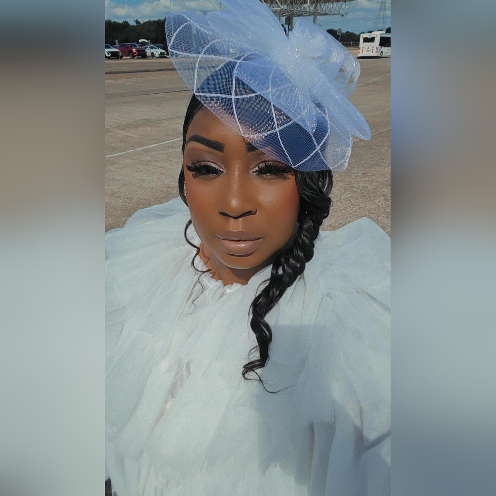 Elegant White Tulle Fascinator